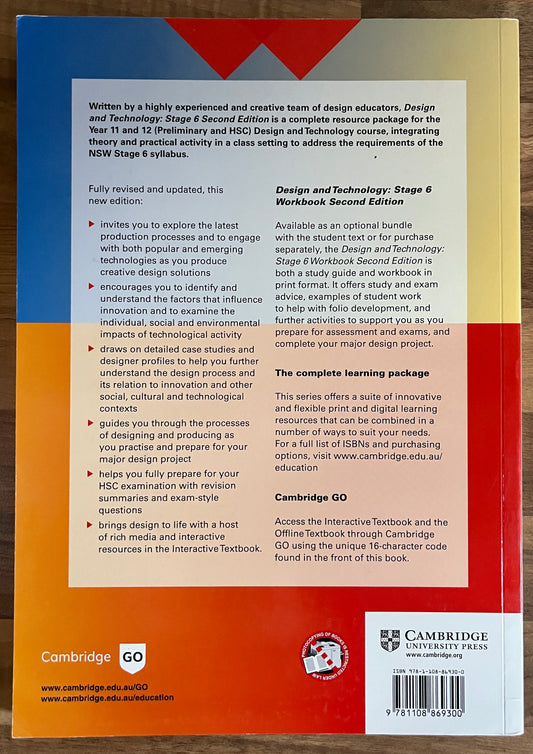 Cambridge Design and Technology Stage 6 Print + Digital, 2nd Edition