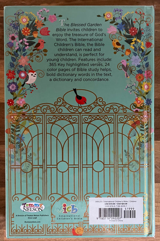 The ICB Blessed Garden Bible by Thomas Nelson Hardcover