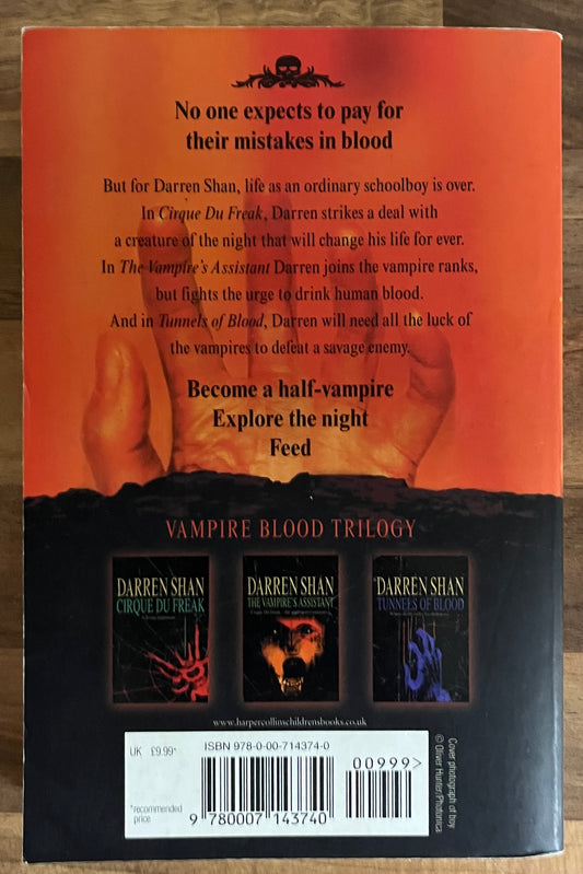 VAMPIRE BLOOD TRILOGY:THE SAGA OF DARREN SHAN BOOKS 1-3
