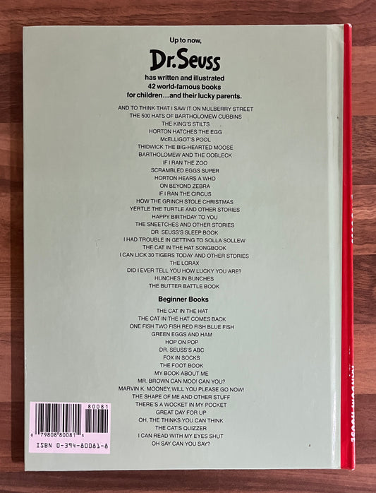 If I Ran the Zoo by Dr. Seuss, Hardcover, Grolier Book Club Edition, Banned OOP