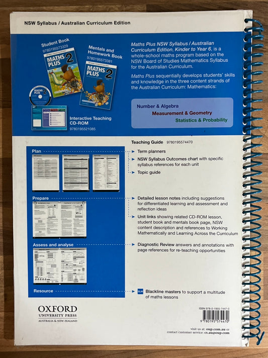Maths Plus 2 Teaching Guide: NSW Syllabus Stage 1 Australian Curriculum Edition, 2013