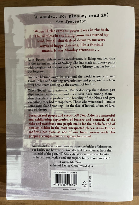 All That I Am by Anna Funder (Trade Paperback)