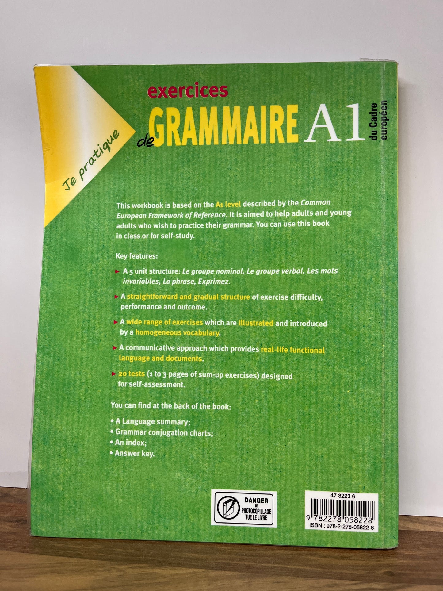 Je Pratique Exercices De Grammaire: Livre A1 (Version Anglophone)