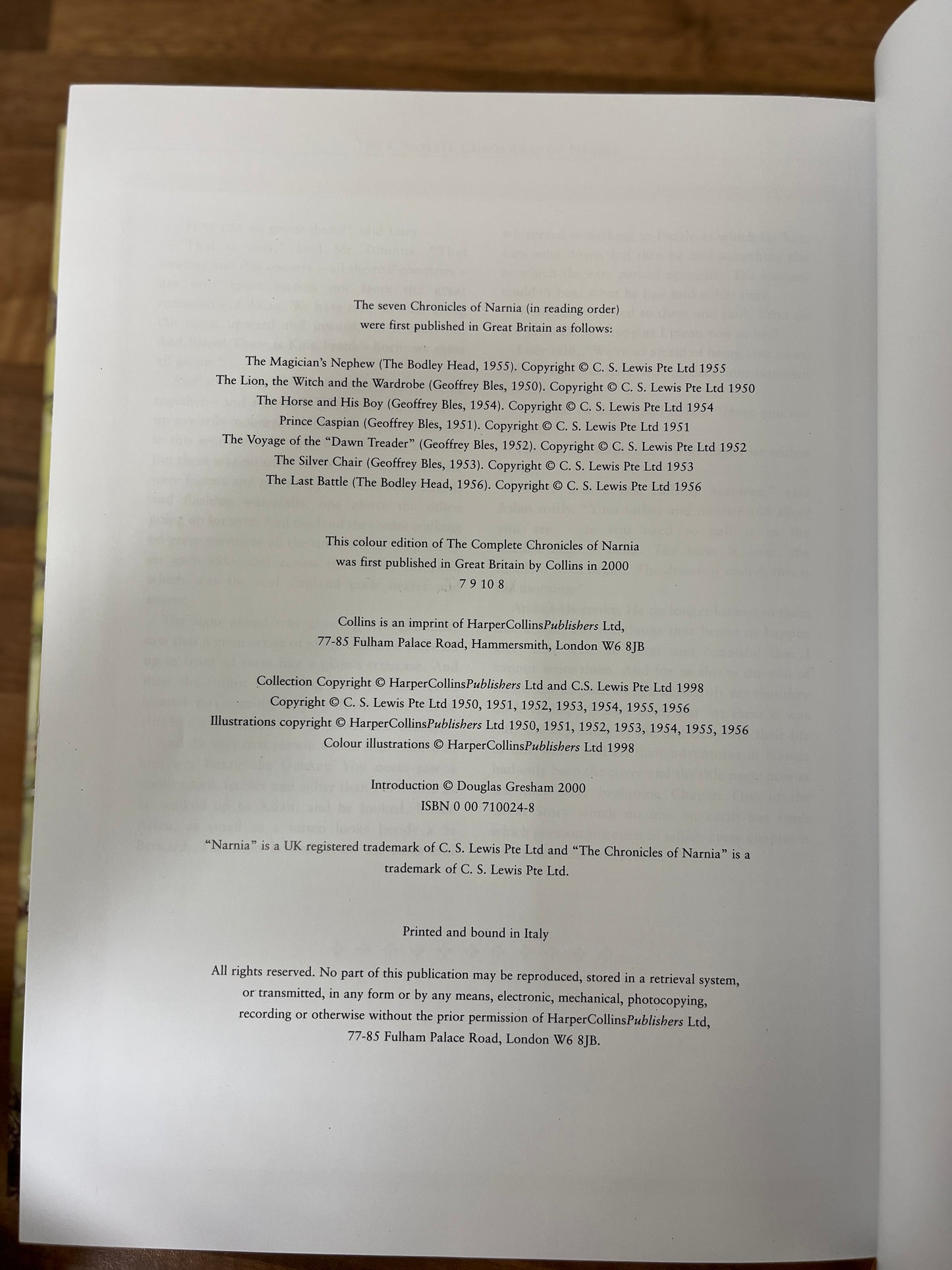 The Complete Chronicles of Narnia by C.S. Lewis Hardcover/Slipcase *SCARCE*