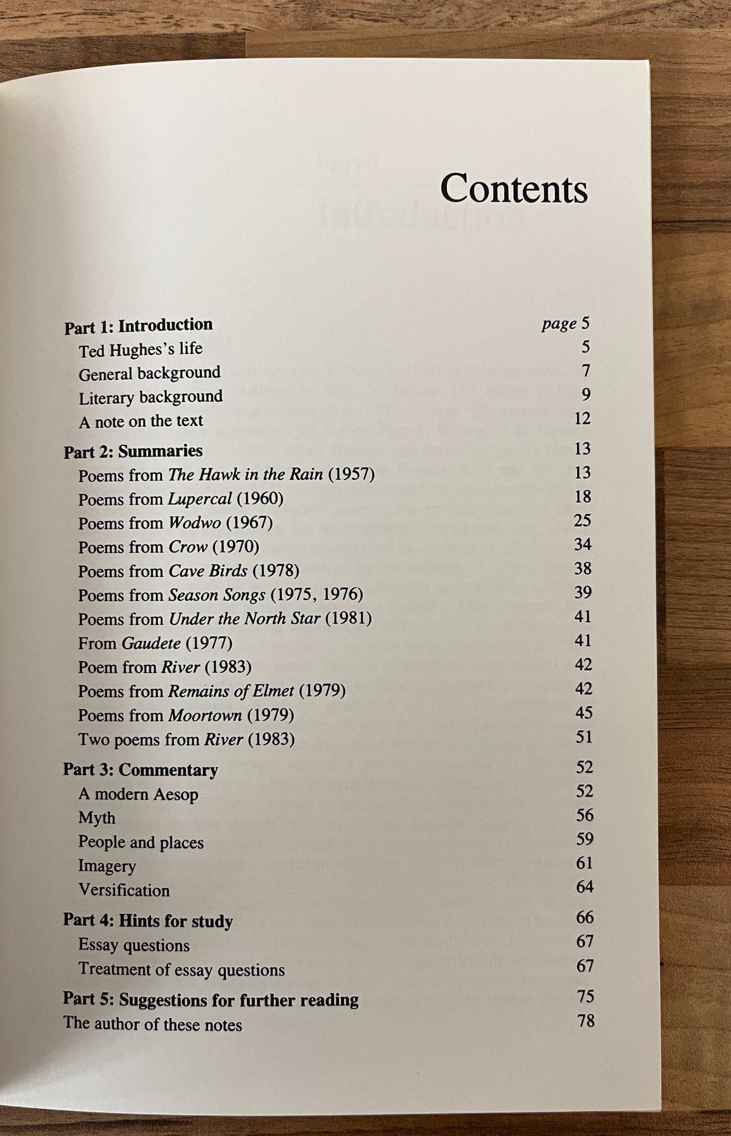 York Notes on Selected Poems by Ted Hughes (Longman Literature Guides)