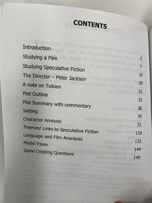 Top Notes: Peter Jackson's The Lord of the Rings: The Fellowship of the Ring (Film)