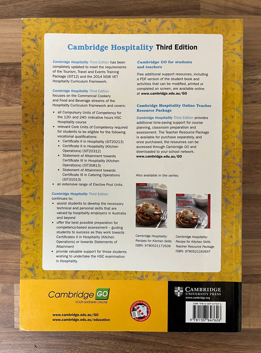 Cambridge Hospitality, 3rd Edition Revised by Tracey Holloway et al
