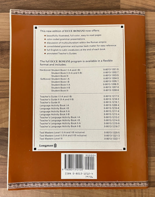 Ecce Romani II B Language Activity Book (Pastimes & Ceremonies), 2nd Edition