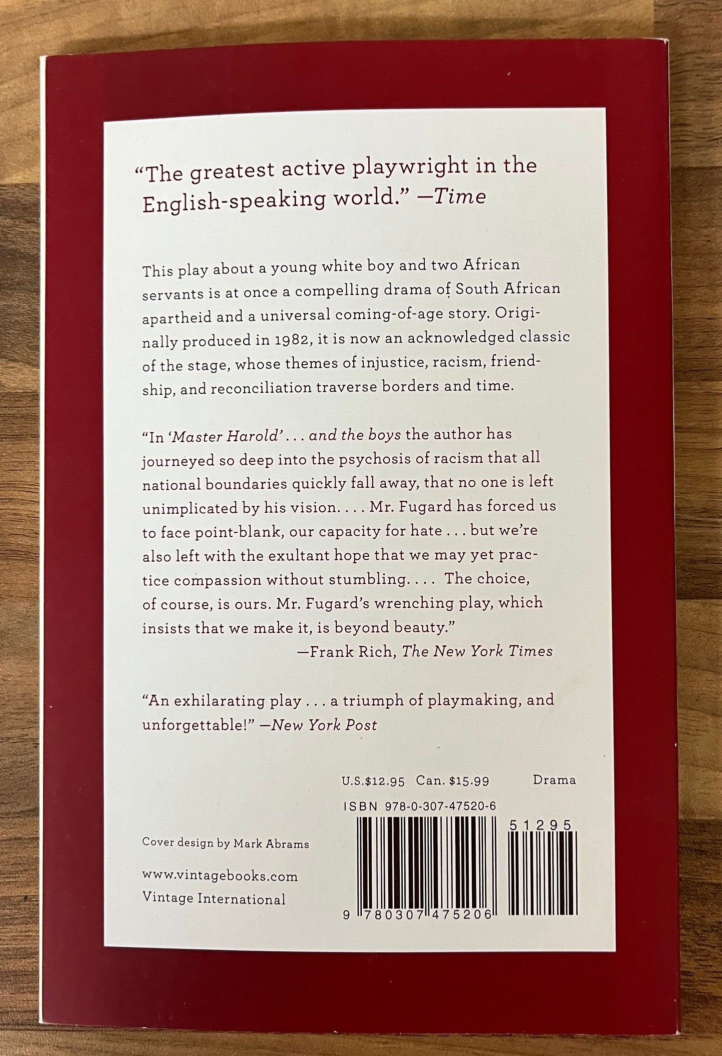 Master Harold ...and the Boys by Athol Fugard (Play)