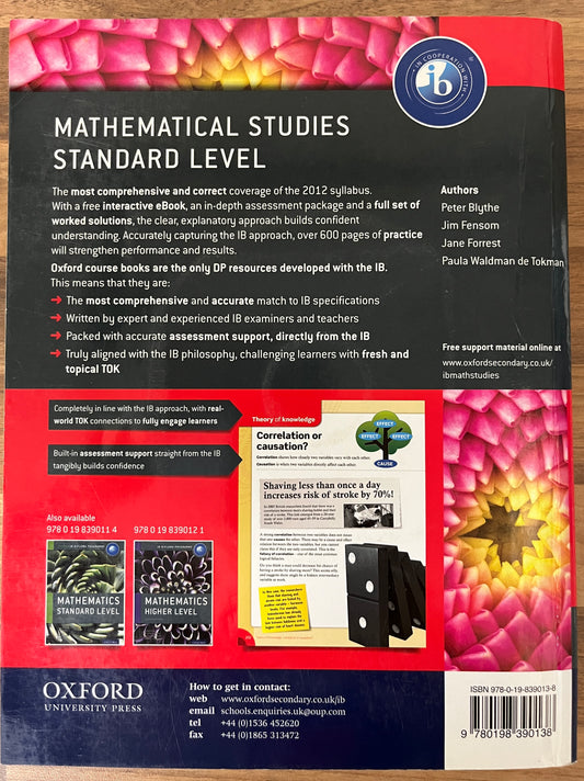 Oxford IB Diploma Programme: Mathematical Studies Standard Level Textbook + CD