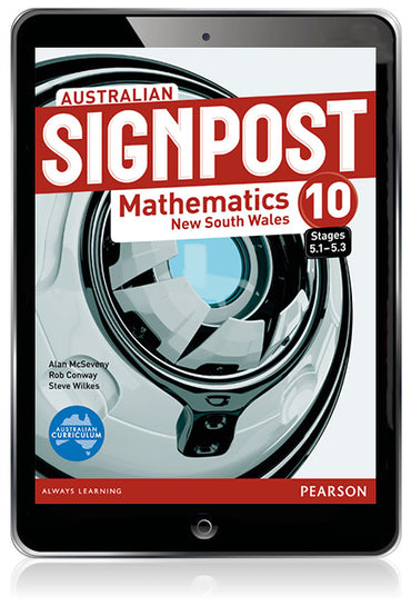 (EBOOK ONLY/EMAILED) Australian Signpost 10 (5.1-5.3) Mathematics NSW (1 x Access Code) (FIRM SALE)