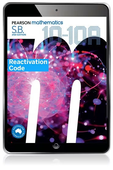 (EBOOK REACTIVATION ONLY/EMAILED) Pearson Mathematics Year 10-10A eBook Reactivation Code, 2nd Edition (FIRM SALE)