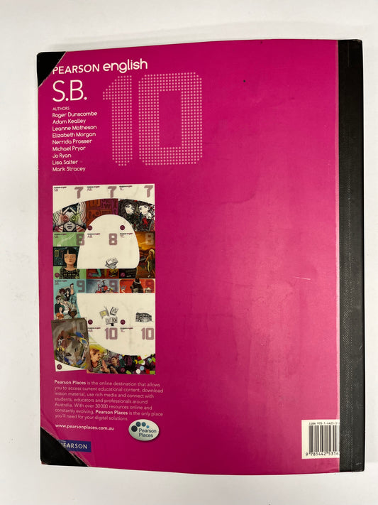 Pearson English 10 Student Book (ex-library) by Emma Anderson et al
