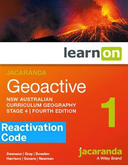 (EBOOK REACTIVATION ONLY/EMAILED) Jacaranda Geoactive 1 NSW AC Edition Stage 4 LearnON (REACTIVATION CODE) (FIRM SALE)