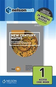(EBOOK ONLY/EMAILED) New Century Maths 11 Mathematics Standard (Pathway 2) (1 x ACCESS CODE), 4th Edition (FIRM SALE)