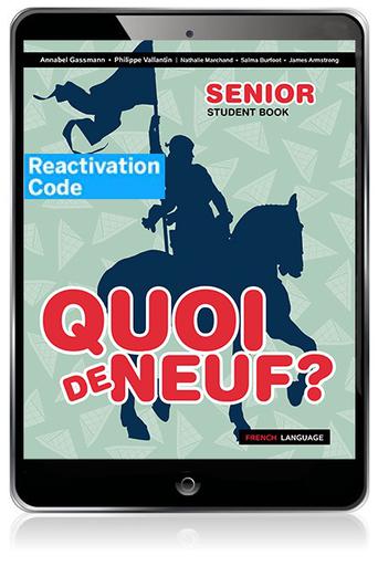 (EBOOK REACTIVATION ONLY/EMAILED) Quoi de neuf ? Senior eBook Reactivation Code (FIRM SALE)