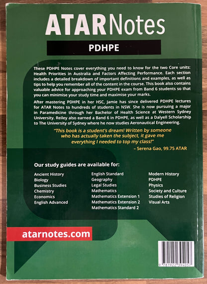 ATAR Notes: NSW Year 12 PDHPE Complete Course Notes 2020-2022