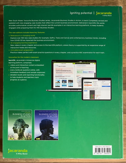 Jacaranda Business Studies in Action Preliminary, 6th Edition (Print + UNUSED Access Code)