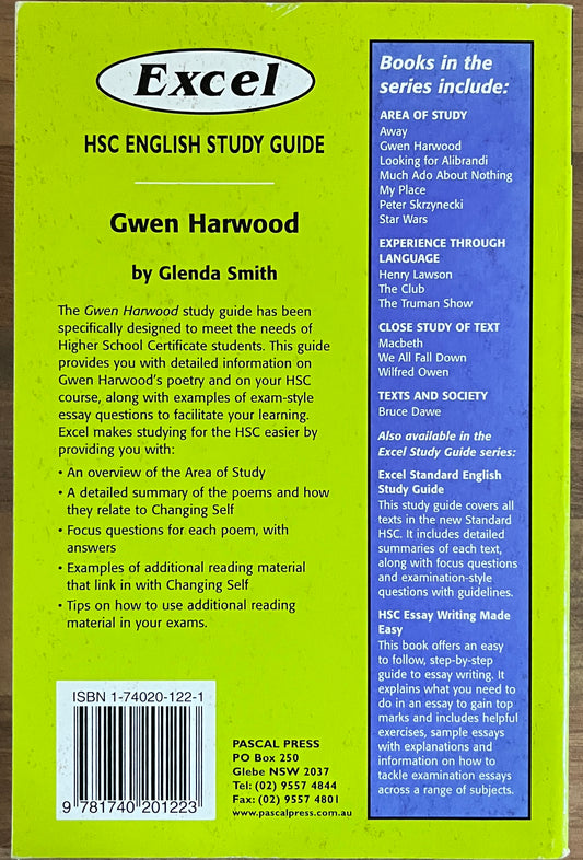 Excel HSC English Study Guide: Gwen Harwood by Glenda Smith