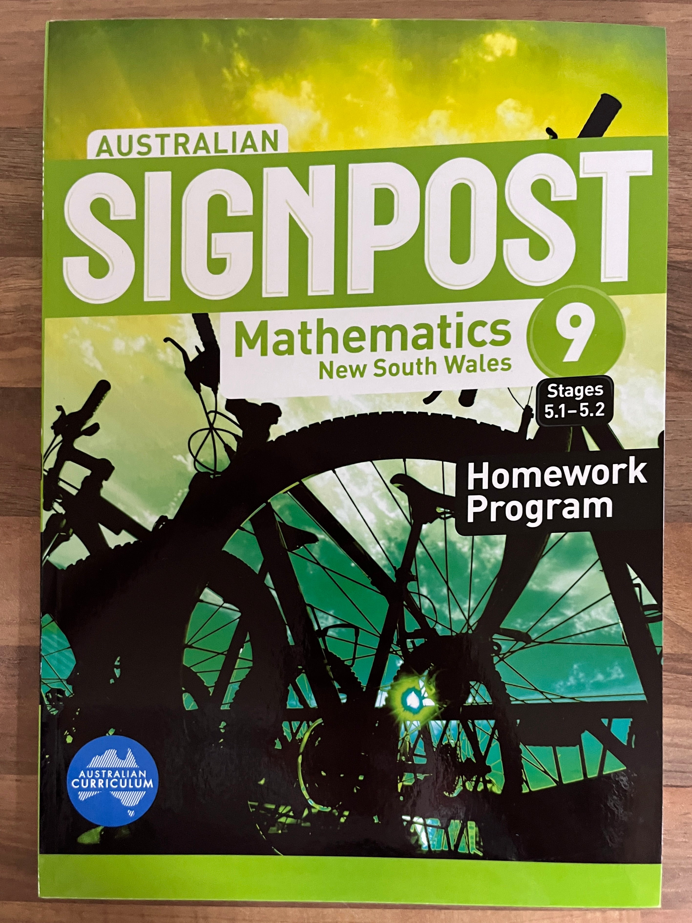 Australian Signpost 9 (5.1-5.2) Mathematics NSW Homework Program (Pear ...