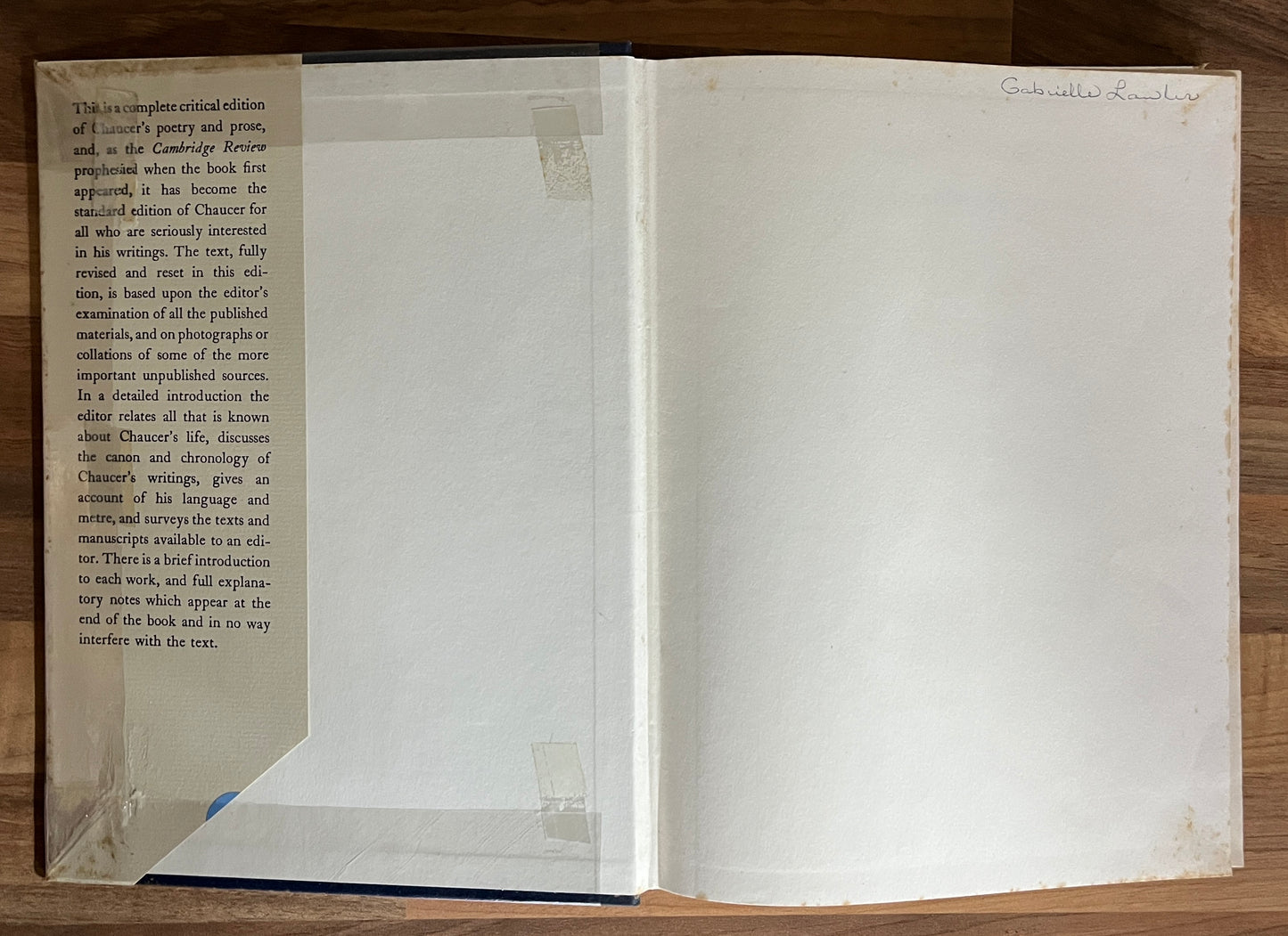 The Works of Geoffrey Chaucer- F N Robinson HC/DJ, 2nd Ed. 1970 (OUP)