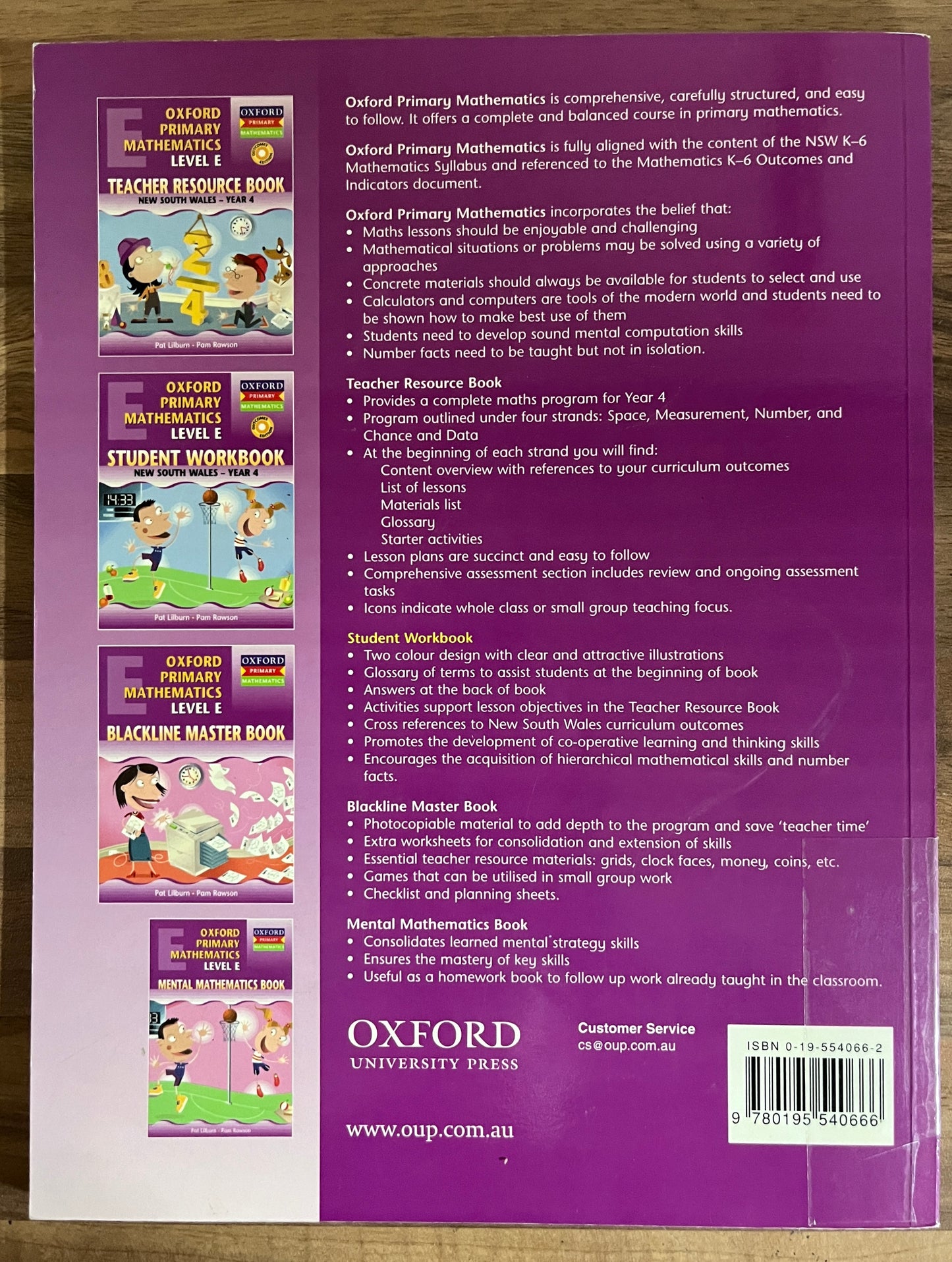 Oxford Primary Mathematics Student Workbook Level E NSW Year 4 Outcomes Ed. (Ex-Libris)
