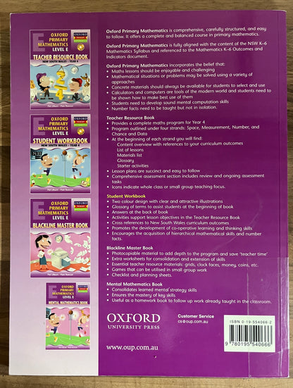 Oxford Primary Mathematics Student Workbook Level E NSW Year 4 Outcomes Ed. (Ex-Libris)
