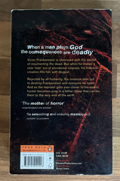 Frankenstein or The Modern Prometheus by Mary Shelley (RED PENGUIN CLASSIC)