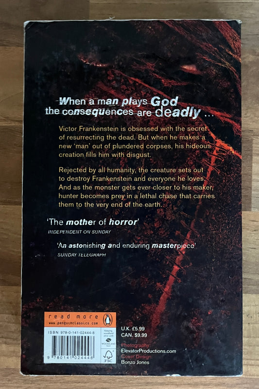 Frankenstein or The Modern Prometheus by Mary Shelley (RED PENGUIN CLASSIC)