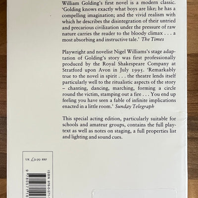 William Golding's Lord of the Flies Acting Edition Adapted for the Stage by Nigel Williams