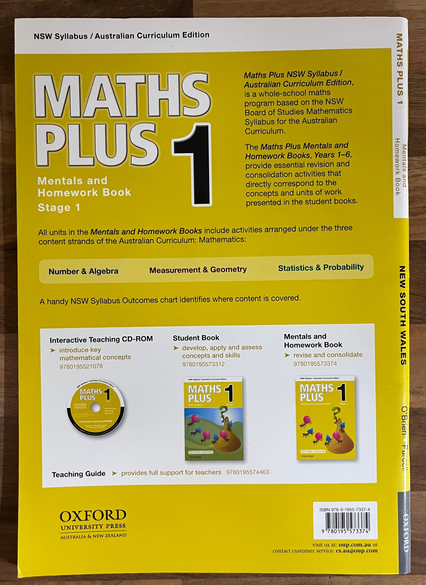 Maths Plus 1 Stage 1 Mentals and Homework Book, NSW Syllabus, 2013