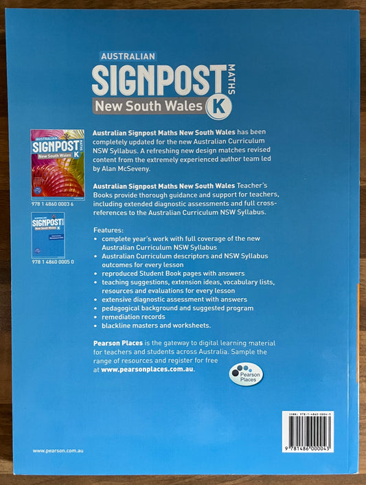Australian Signpost Maths New South Wales Year K Teacher's Book, 2013