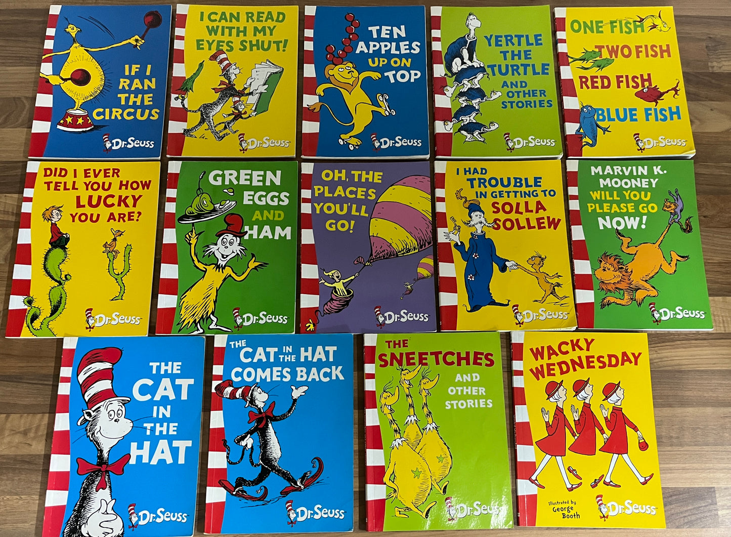 Dr Seuss Lot 14 Collins Paperbacks Cat in the Hat Green Eggs Places You'll Go