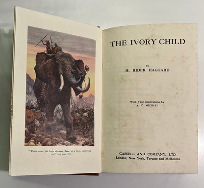 The Ivory Child by H. Rider Haggard Hardcover, 1916, First Edition