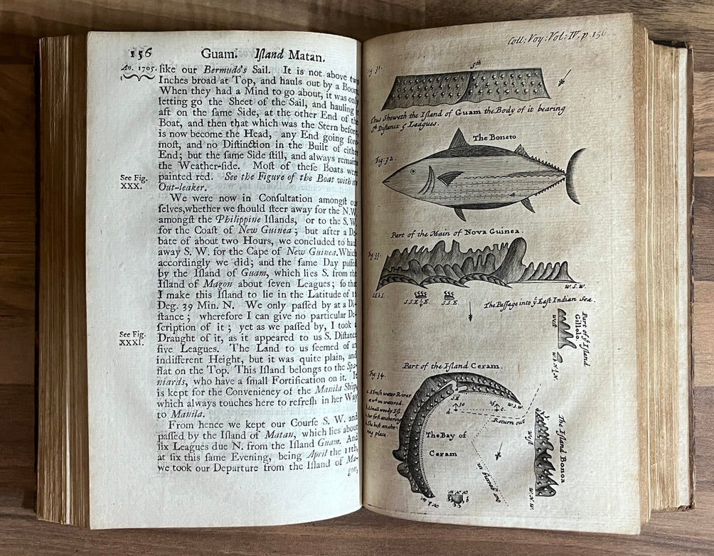 THE COLLECTED EDITION OF DAMPIER'S VOYAGES Volumes 1-4, 1729