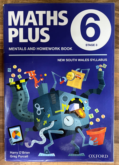 Maths Plus 6 Stage 3 Mentals and Homework Book, NSW Syllabus, 2017 (Ex-Libris)