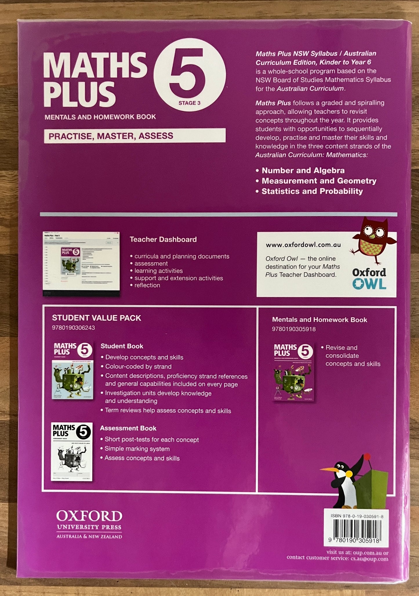 Maths Plus Book 5 Stage 3 Mentals and Homework Book NSW Australian Curriculum Edition , 2013
