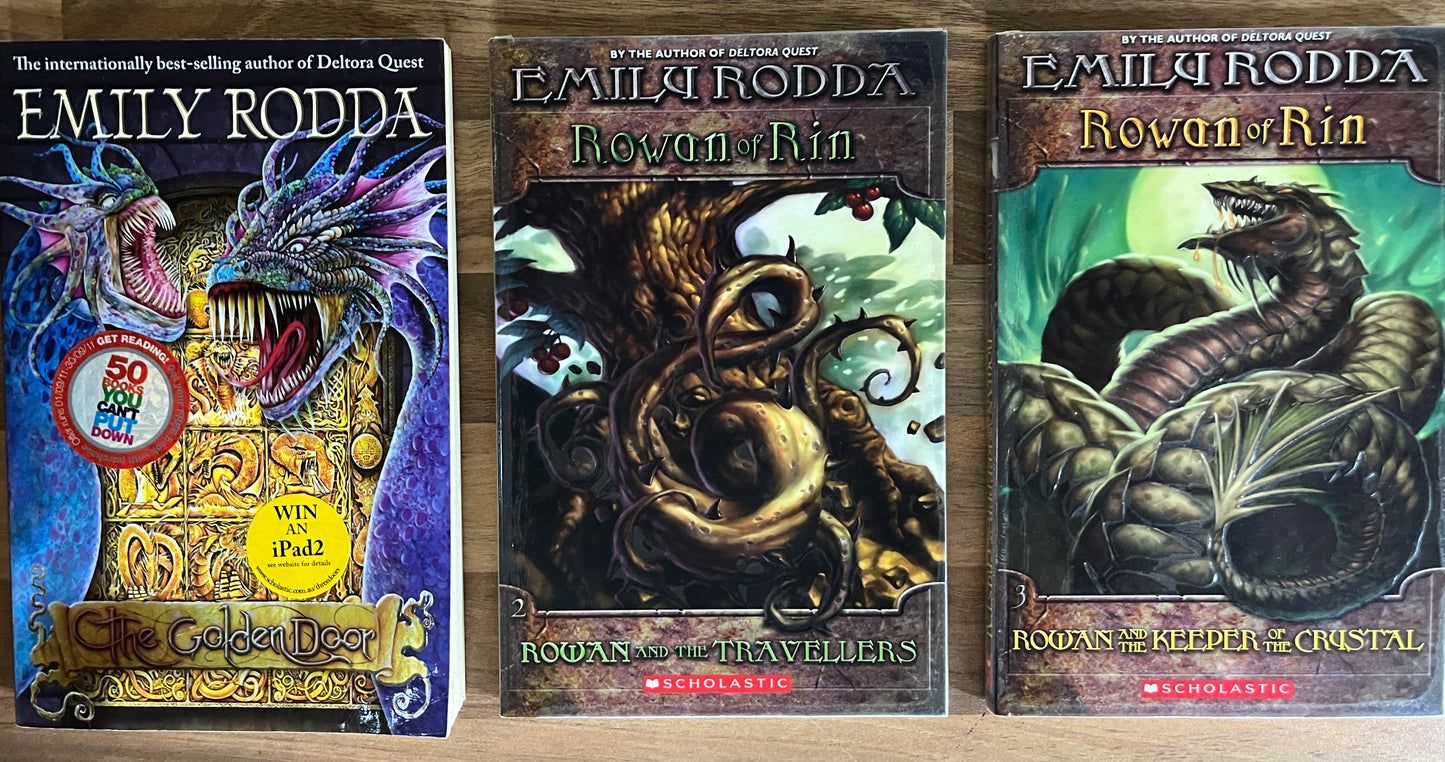 Rowan Of Rin Series #1-3 (Golden Door, Travellers, Keeper of the Crystal) Emily Rodda