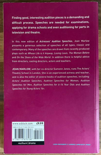 Actresses' Audition Speeches, 2nd Edition by Jean Marlow