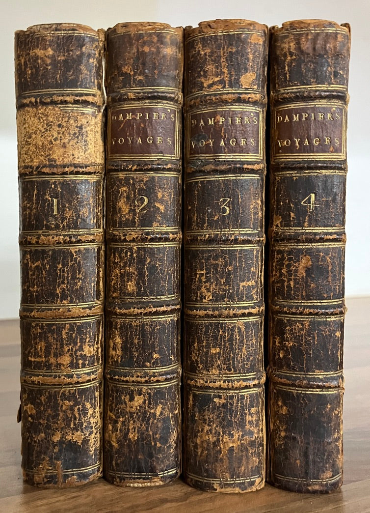 THE COLLECTED EDITION OF DAMPIER'S VOYAGES Volumes 1-4, 1729