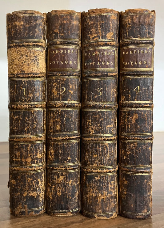 THE COLLECTED EDITION OF DAMPIER'S VOYAGES Volumes 1-4, 1729