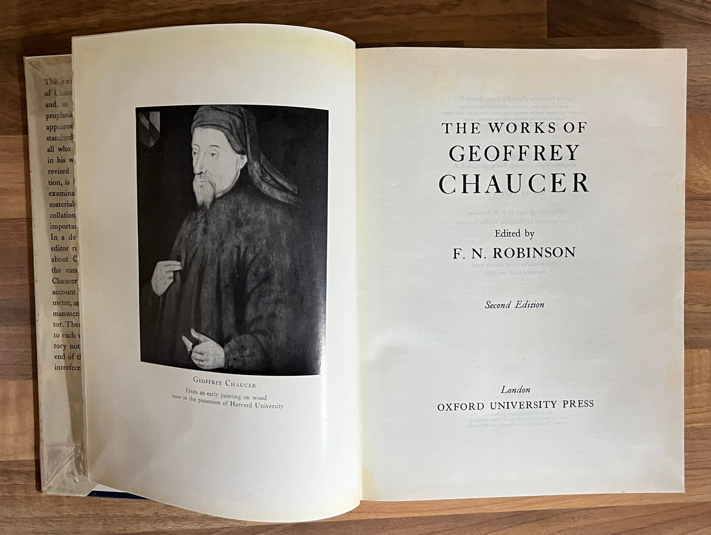 The Works of Geoffrey Chaucer- F N Robinson HC/DJ, 2nd Ed. 1970 (OUP)