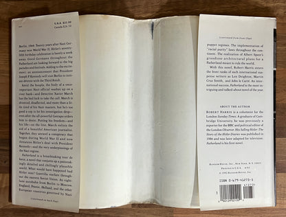 Fatherland by Robert Harris 1st US Edition, HC/DJ, 1992