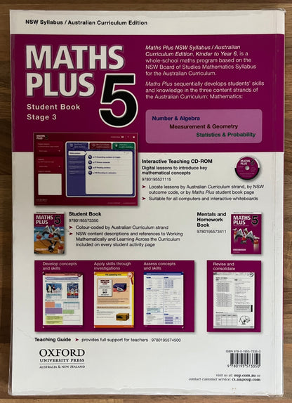Maths Plus 5 Stage 3 Student Book NSW Syllabus Australian Curriculum Edition, 2013