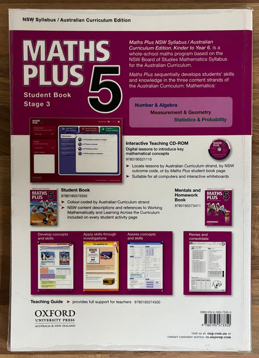 Maths Plus 5 Stage 3 Student Book NSW Syllabus Australian Curriculum Edition, 2013