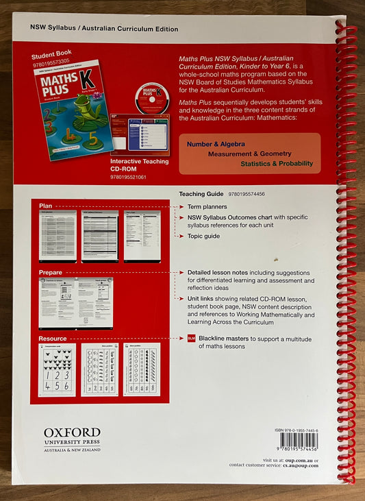 Maths Plus K Teaching Guide: NSW Syllabus Early Stage 1 Australian Curriculum, 2013