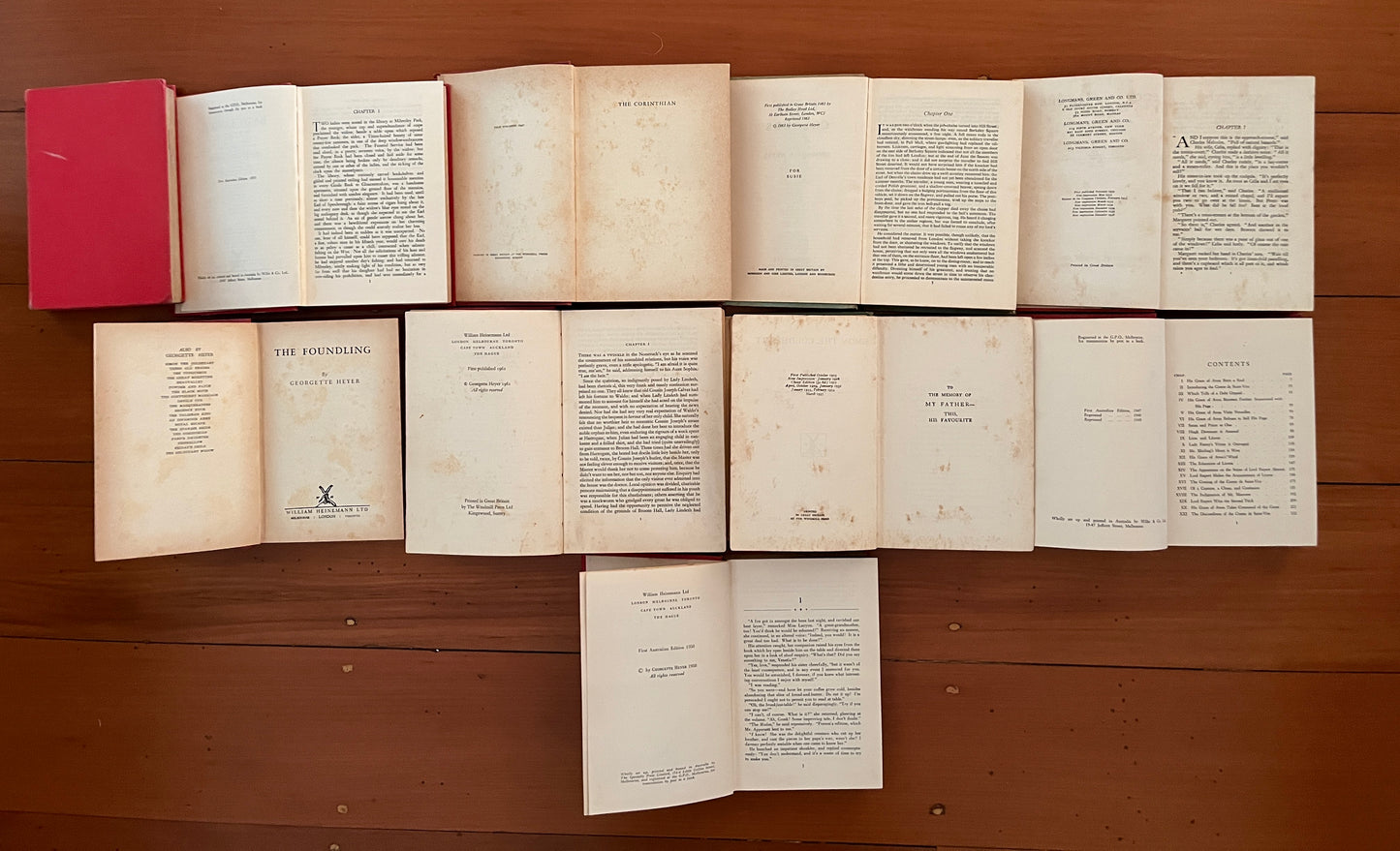 9 x Georgette Heyer Hardcover Lot – Vintage Heinemann & Australian Editions