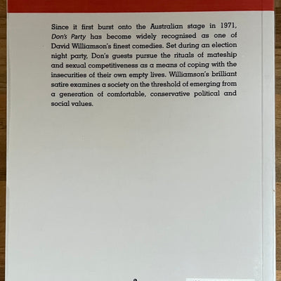 Don's Party by David Williamson (Currency Press Play)