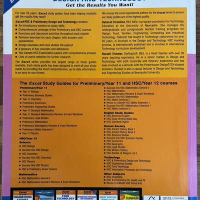 Excel HSC & Preliminary Design and Technology NO Study Cards, Fully Updated or HSC and Preliminary syllabus changes