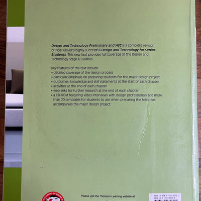 Design and Technology: Preliminary and HSC Textbook by Noel Glover